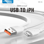 27166f99cee163bb18858e3ffb37cda6 Data kabl KONFULON DC64, 3A, USB iPhone Lightning beli 1m