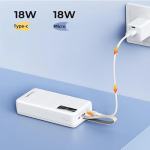 2b5d04b7a45b99000ea5931767f0b170 Back up baterija REMAX Noah Series RPP-506 PD QC 20W 22.5W 30000mAh bela