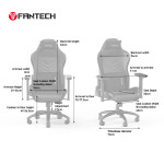 34e700c82e0c8ec7b4633da0f6b471c4 Stolica Gaming Fantech Ledare GC-192 siva