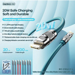 374b2380894747094511595971129973 Data kabl REMAX Wefon 20W Zinc-Alloy Elastic with Light RC-C053 (type C-Lightning) siva