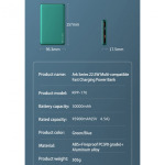 4069c53df2800ea10022f20ccbdb4be8 Back up baterija REMAX RPP-176 22.5W 30000mAh zelena