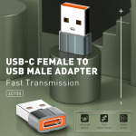 4f094f887aa697b92cc7638fae147f71 Adapter LDNIO LC150 Type C na USB sivi