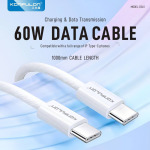 5277738c7acaa81416eedc109eeb0db8 Data kabl KONFULON DC61 PD 60W Super Fast Charge za iPhone 15 Type C na Type C beli 1m