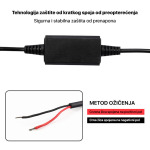 56630d2027e290c1d202d468d7ef6e85 Adapter 2.4A vodootporni za motor 1.5m crni