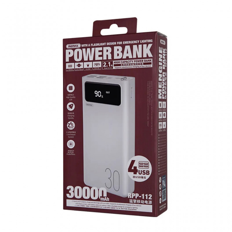 5c81ecf4d53f1bfd8f870bd0f6575db2 Back up baterija REMAX Landon RPP-296 2.1A 20000 mAh bela