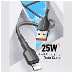 61244e707fadddaaf0912ba0e612ea63 Data kabl LDNIO LS851 25W Fast iPhone lightning sivi 1m