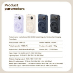 64d7b3c949b1bb0584eb07335e74cf53 Power bank Magsafe REMAX Lecho Series RPP-527 PD 20W + QC 22.5W Fast Charging 10000mAh crni