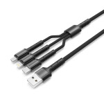 6c1bc953c839ed6358931d06f6d3836f Data kabl LDNIO LC93 za iPhone lightning/Micro USB/Type C sivi 1.2m