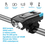 7fb1ccb7575ee7f3ea32bd1c8f0266d4 Prednje svetlo + zvono za elektricni trotinet