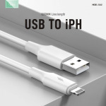 8d827687446f686225aa7a1aae7b0320 Data kabl KONFULON DL48, 2.4A, USB na iPhone lightning beli 1m