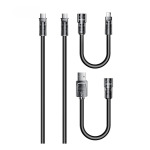 9899a7527091cf41a8705593685514d4 Data kabl REMAX RCC-168 Lyncharge Series 60w 4-in-1 Zinc Alloy crni