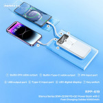 9dd5c2ceaff47ba56352a85d1cf34003 Power Bank with 2 Fast Charging Cables REMAX Stervui Series RPP-619 PD 20W+ QC 22.5W 10000mAh crni