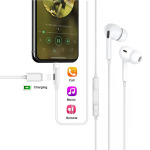 a405c7e59d95881da1628063f6a3224f Slusalice sa adapterom za punjenje JH-015 za iPhone lightning bele HQ