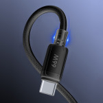 afd71c4eec9be4351ab8630ef188d909 Data kabl REMAX RC-025 lcy Series Fast Charging 6A, 66W, USB na Type C, 1.2m crni
