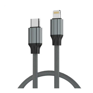 bbb60a1da0664cbc347a7ce7f17f2e46 Data kabl LDNIO LC441C 65w, Type C na Type C sivi 1m