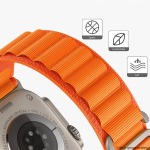 d0e1aa5152bcb1dd122f9907f44b77e7 Narukvica Moye Smart Watch Alpine Loop Strap 44/45/49mm Black With Orange