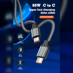 e1e96f6889e86f8c5118ae0f5c077c47 Data kabl LDNIO LC441C 65w, iph15, Type C na Type C sivi 1m