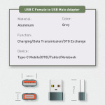 f04bc34968414035416666e5d587c04f Adapter LDNIO LC150 Type C na USB sivi