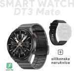 fa3937367c64f60d7380e9be43160771 Smart Watch DT3 Mate crni (metalna+silikonska narukvica)