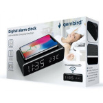 2c0fea1d311fd2017fed4ec6c2605671 DAC-WPC-01 Gembird Digitalni sat + alarm sa bezicnim punjenjem telefona, Black