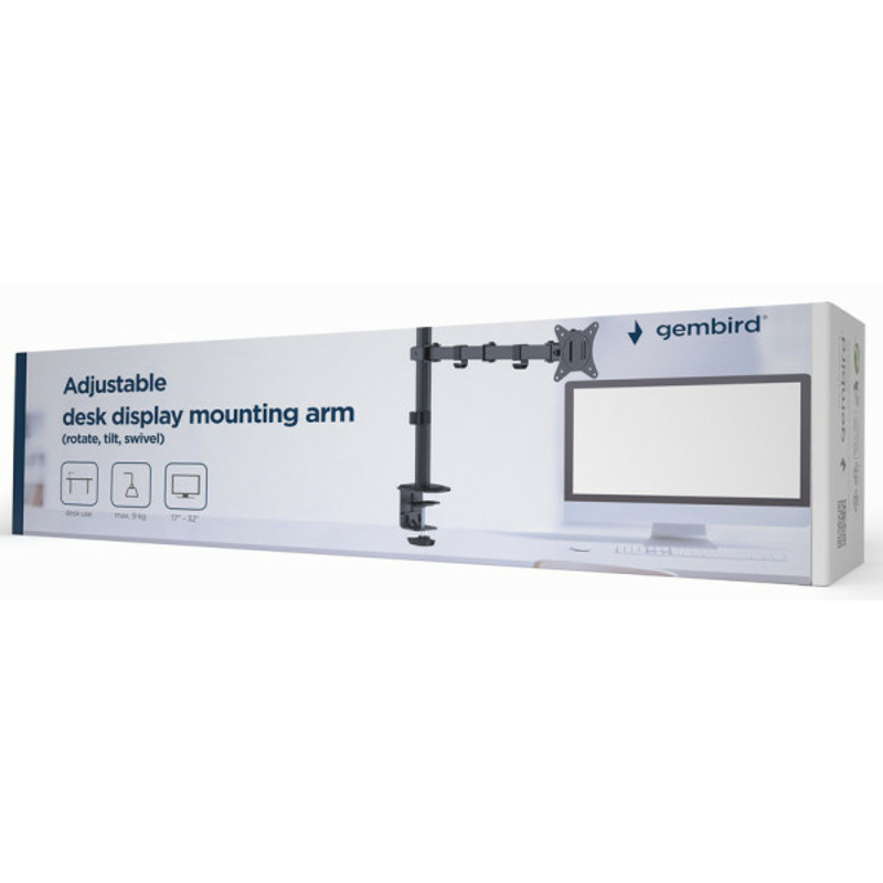 aa28612cccc6d7573c2678f60be43521 MA-DA1P-01 Gembird Podesivi stoni drzac za monitor,tilt, 17-32 max.9kg