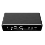 ce2ce7079544e33937168b7522544443 DAC-WPC-01 Gembird Digitalni sat + alarm sa bezicnim punjenjem telefona, Black