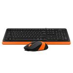 02aed1af33b8feb03c76bb39e6b5b743 A4 TECH F1010 FSTYLER USB US narandžasta tastatura + USB narandžasti miš