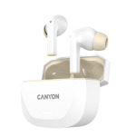 47c0d5769a1e32b07ec9b4b5791fe130 CANYON headset HEXAGON 7 TWS ANC+ENC Wireless Charge White