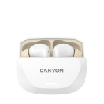8a036281500be2004beebdd324b0cd97 CANYON headset HEXAGON 7 TWS ANC+ENC Wireless Charge White