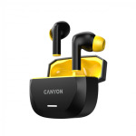bea96158d00554f774520083fadf8b56 CANYON headset HEXAGON 7 TWS ANC+ENC Wireless Charge Black