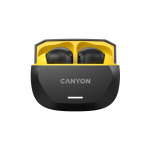 d66759d62085cef4d2864fdcfa24b2ef CANYON headset HEXAGON 7 TWS ANC+ENC Wireless Charge Black