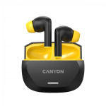 eef38f4b3004d1dd64dacd274be5241a CANYON headset HEXAGON 7 TWS ANC+ENC Wireless Charge Black