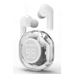 111bca8867f24f9a7bc52adb4b564480 TWST-01-W Gembird bluetooth V5.4 slusalice, TWS, LCD, Transparent, white