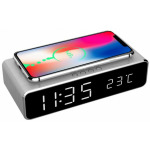 893bfcedbb251a0c9325dd63c02d33e4 DAC-WPC-01-S Gembird Digitalni sat + alarm sa bezicnim punjenjem telefona, Silver