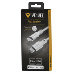 d2640cae4e508fd7d8abd50b4b5d5be0 Kabl USB Tip C- Lighting Yenkee YCU 635 WH 1.5m