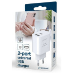 ff72cdae2c8574437580ae00c7fd54e7 TA-UC-2AC12-01 Gembird USB punjac, 2-port USB-A+ USB-C, 2.4 A, white