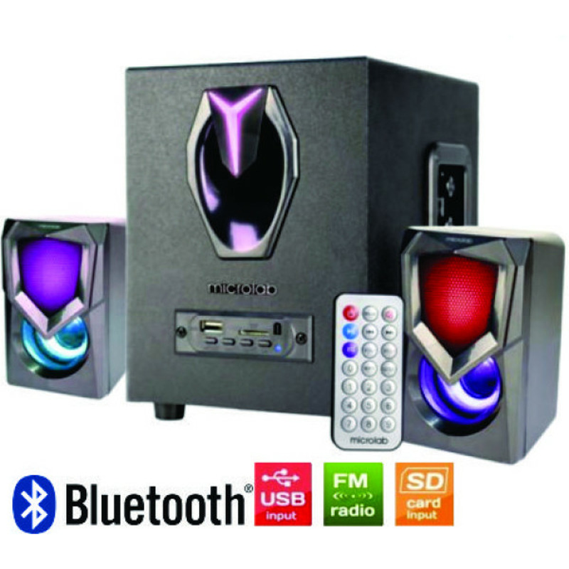 29f525e50620dd24b0223c158995515e Microlab M106BT Aktivni drveni zvucnici 2.1 10W RMS(5W, 2x2.5W) BLUETOOTH , 3.5mm
