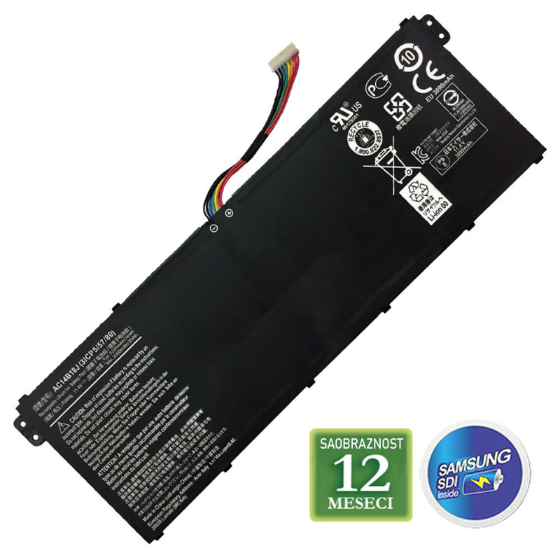 ca4438ceb5ea09d0dedf4991faa9ffa4 Baterija za laptop Acer Aspire ES1-531 AC14B18J 11.1V 3090mAh