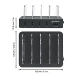 004deca16b3fa26eec9c7f14a893e921 USB punjač 4-port Manhattan 102261 5V/2.4V/34W/držač za telefon Crni