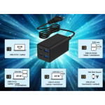 11dd10d850746e66d1c73f473f267bad TA-UC-2A2C-PD65-01-BK Gembird 4-port 65W GaN USB PowerDelivery brzi punjac, black