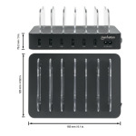 1412b48e09fb35db2f7d3c751c5287fa USB punjač 6-port Manhattan 102254 5V/2.4V/50W/držač za telefon Crni
