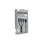 388137abc976122540c71637a0d4f711 Kabl REMAX Gition RC-131 USB 3u1 Lightning/Micro USB/Type C crni 1m