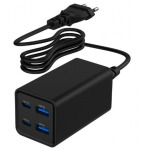 956009b5e62deb587efb355e6341e8f6 TA-UC-2A2C-PD65-01-BK Gembird 4-port 65W GaN USB PowerDelivery brzi punjac, black