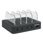 cca244cd1348d5711046d8c3999dfe80 USB punjač 4-port Manhattan 102261 5V/2.4V/34W/držač za telefon Crni