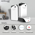 fdb8475c16149dbfa7186789a99ddb87 Dock station + 3x back up baterije KONFULON PS01 10000 mAh bele