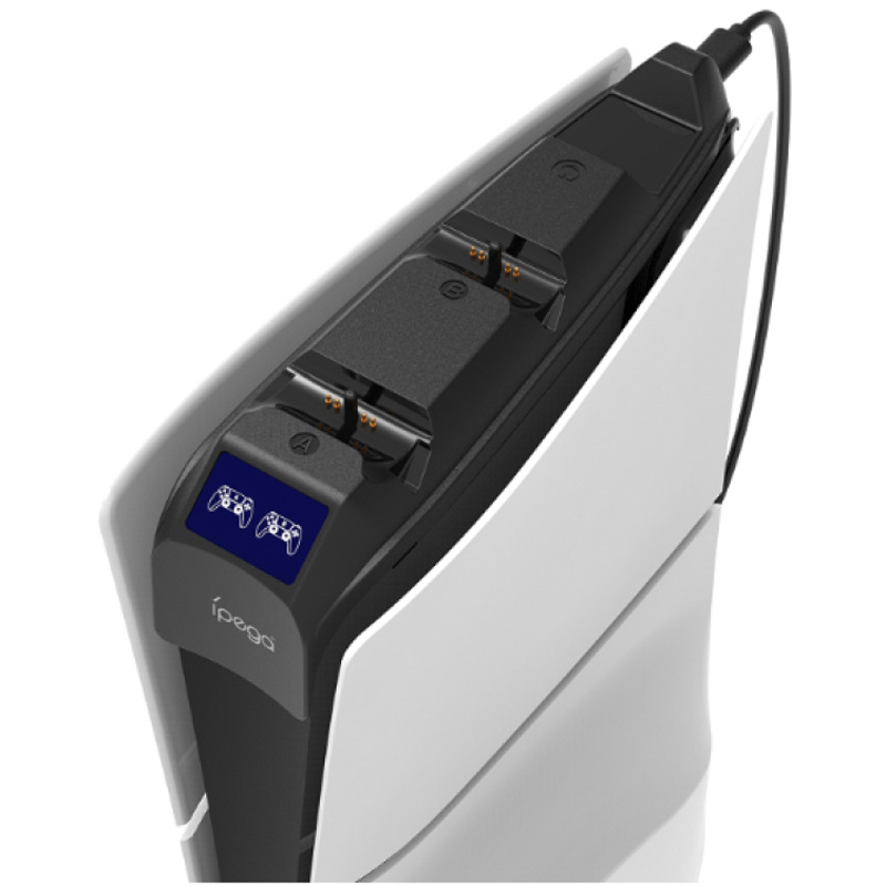 3a8e1f2f57e6f9ef21268dc3a818c697 Docking station drzac iPega sa USB punjacem za 2 PS5 Slim kontrolera PG-P5S016