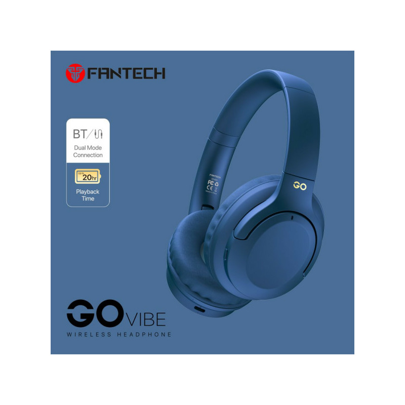 33f80b8f3eb3091d6b737f3501d92b04 Bluetooth slušalice Fantech GO Vibe WH05 plava