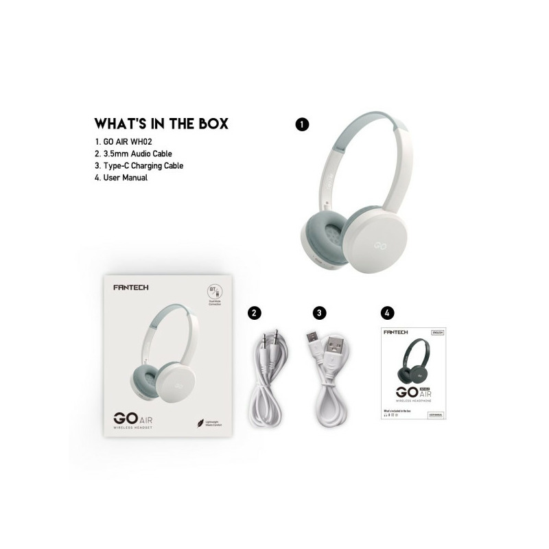 6c2bf788a111b8877cf867a9f998e655 Bluetooth slušalice Fantech GO Vibe WH05 plava