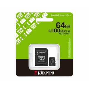 ef74ebe5ee024f2afd4b621addf2a0d0 KINGSTON Memorijska kartica U1 V10 SDXC 256GB Canvas Select Plus G3 150R SDCS3/256GB + adapter